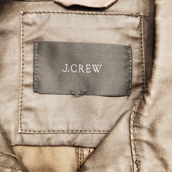 J. Crew Women's Downtown Field Jacket Cotton Brown Full Zip Size - Picture 4 of 9